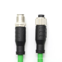 Industrial Ethernet plug CAT6A Blue shielded PUR cable